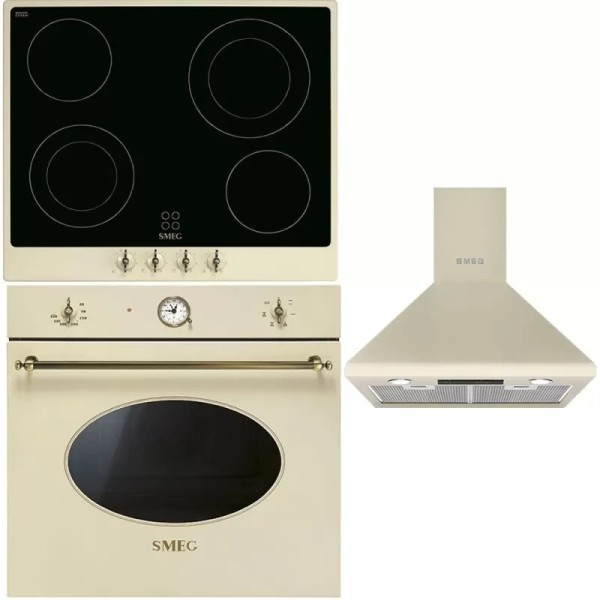 Set Smeg: Cuptor, Plita si Hota Crem