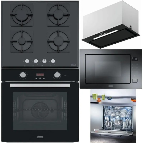 Set Electrocasnice Franke Sticlă Neagră