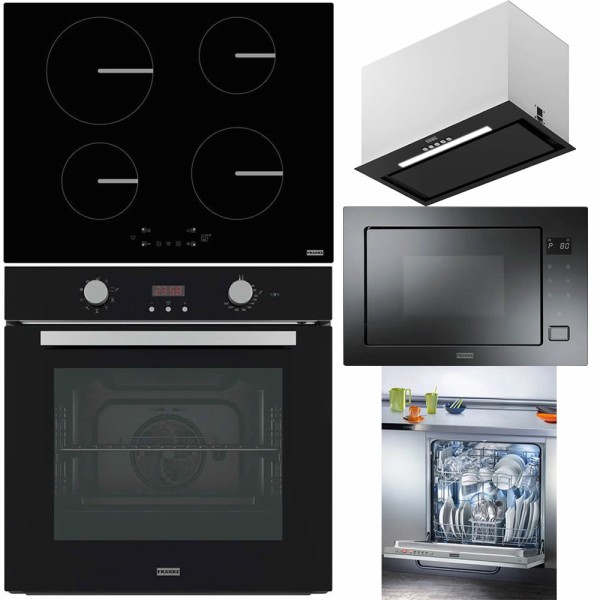 Set complet electrocasnice Franke Sticlă Neagră