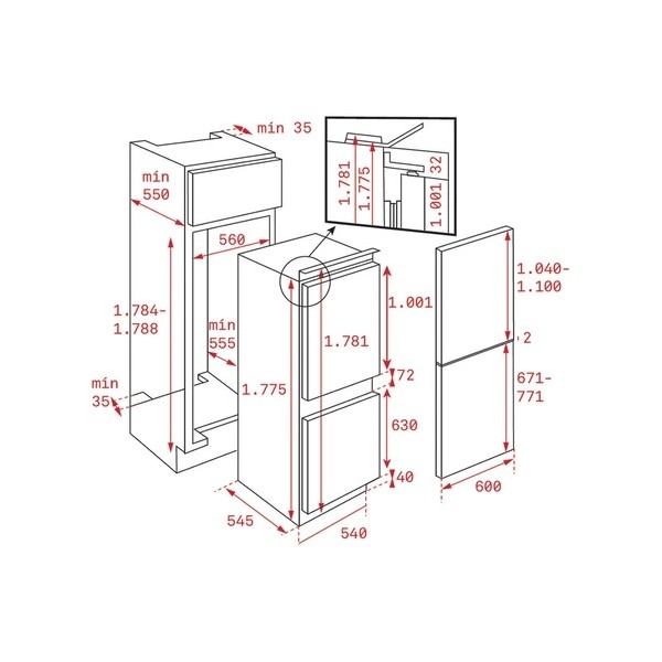Combina frigorifică încorporabilă Teka CI3 350 NF EU