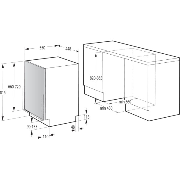 Masina de spalat Gorenje GV520E15 total incorporabila
