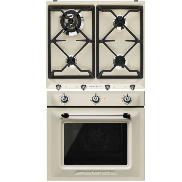 Smeg Set Crem Victoria: Cuptor SF6905P1 si Plita SR964PGH