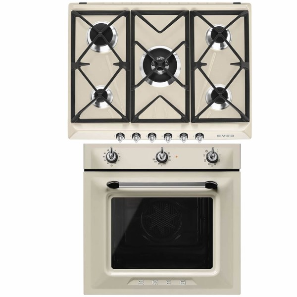 Smeg Set Crem Victoria Cuptor si Plita