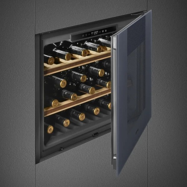 Răcitor de vinuri Smeg CVI120GE, 21 sticle, gri
