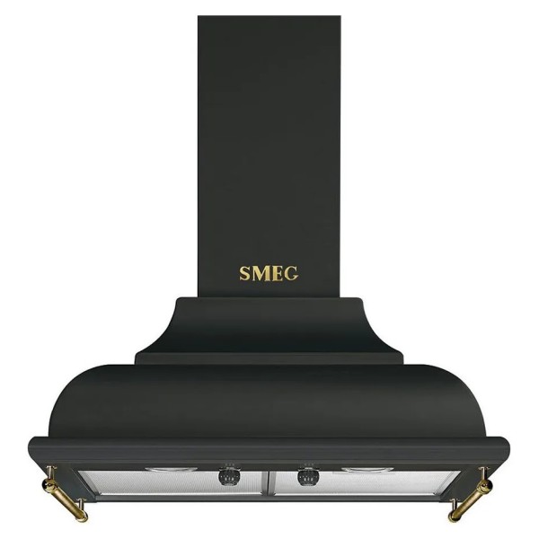 Hota decorativa cu montare pe perete Cortina Antracit Smeg KC16AOE, ( putere de absorbtie 820 mc/h, latime 60 cm )