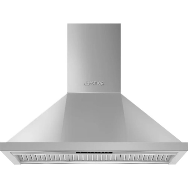 Hota decorativa cu montare pe perete Inox Smeg KPF94X, ( putere de absorbtie 780 mc/h, latime 90 cm )