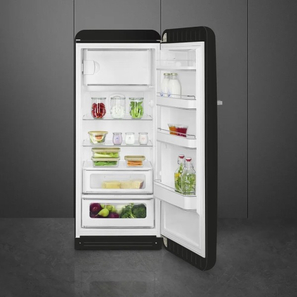 Frigider Negru Lucios Smeg FAB28RBL6