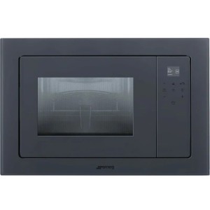 Cuptor cu microunde incorporabil Linea Sticla Gri Smeg FMI120G, ( capacitate 20 litrii, touch control, 5 programe )