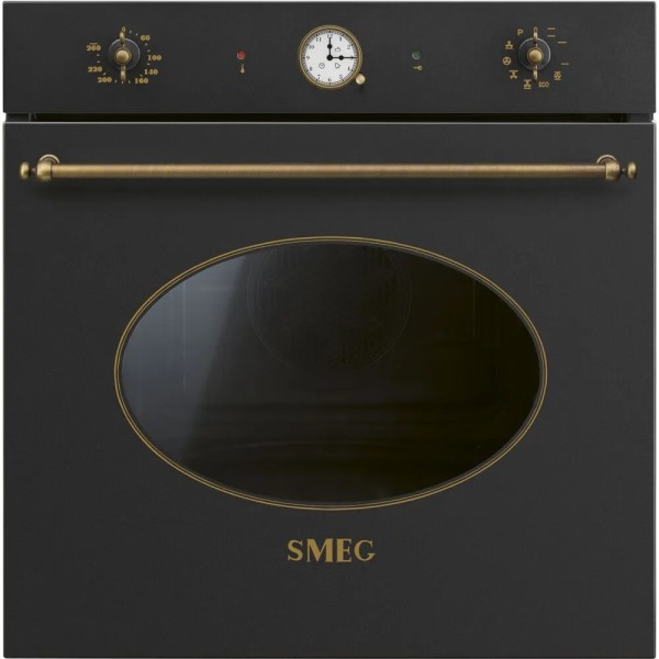 Smeg Set Antracit Cuptor Electric și Plită Gaz