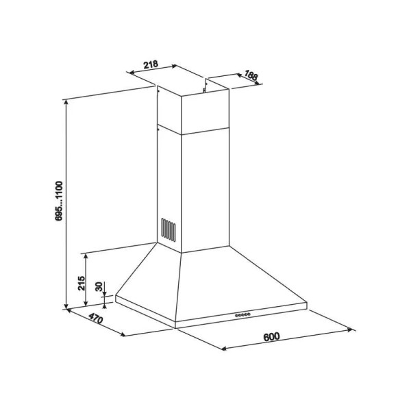 Hota Semineu Tornado Negru Kent 60 cm