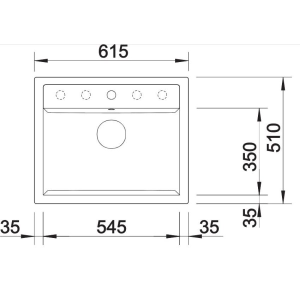 Chiuveta Blanco Dalago 6 alb antic 615x510 mm