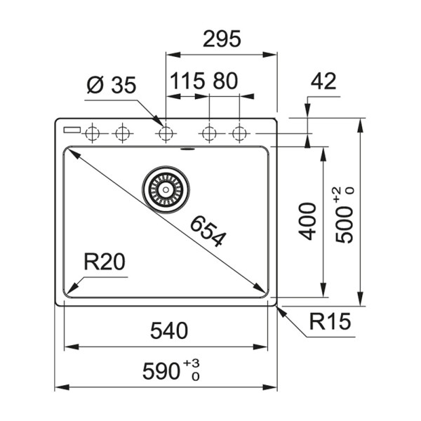 Chiuvetă bucătărie Franke Avena MRG 610-54