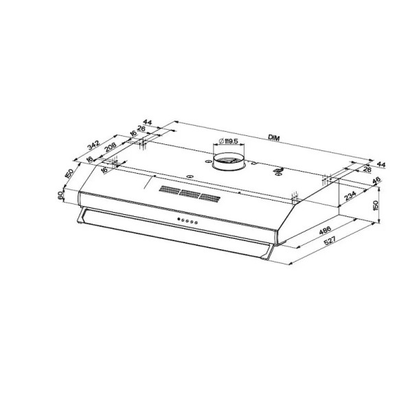 Hota clasica Faber Inox 60 cm, putere absorbtie 380 mc/h