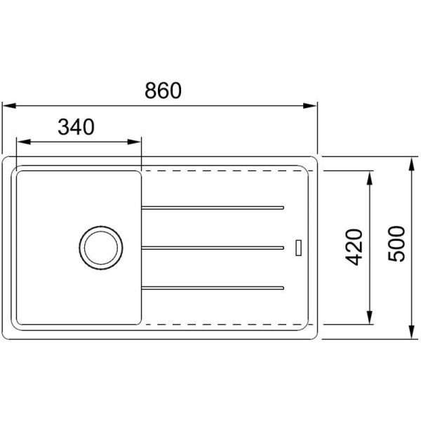 Chiuveta Franke BFG 611-86, 860x500mm, culoare avena