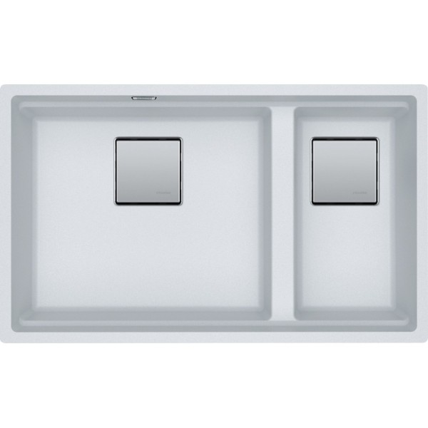 Chiuveta Franke KNG 120, 2 cuve, sub blat, Bianco