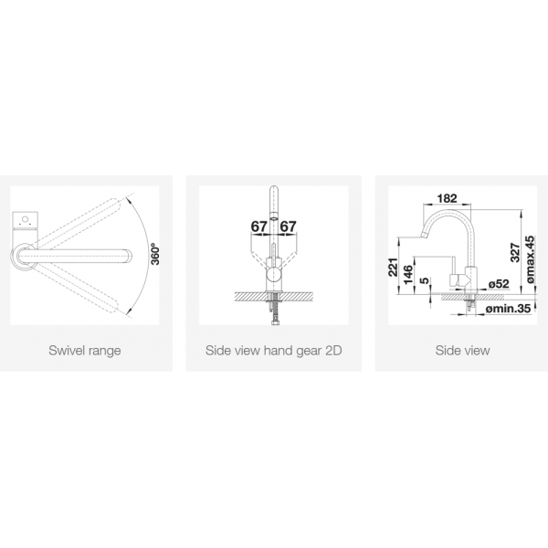 Baterie Bucatarie Blanco MIDA-S Gri-Vulcan