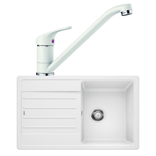 Chiuveta Blanco LEGRA 45 S și Baterie DARAS Alb